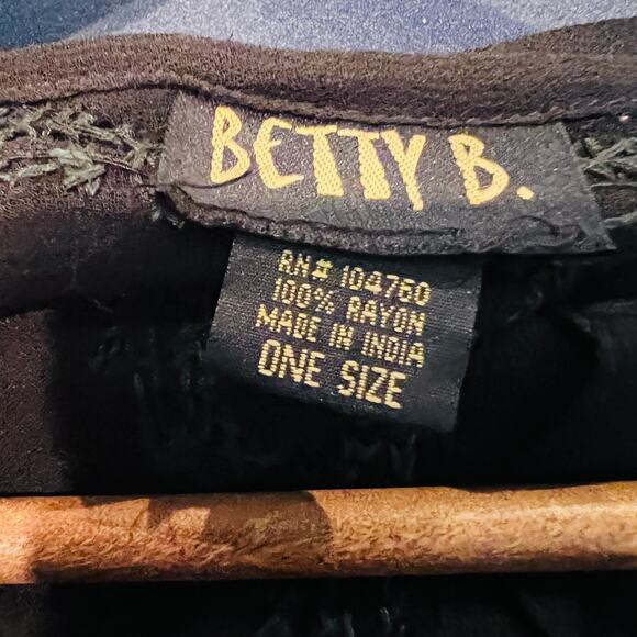 Betty B Sheer Sequin Dress Coverup Long Sleeve V Neck Black OSFA - Picture 5 of 6